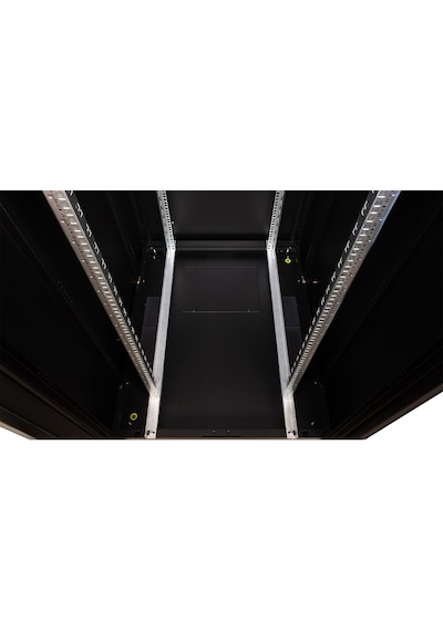 Lande Demonte 42u 800x1000 Hyperline Dikili Tip Rack Kabinet Siyah Ön Cam Kapak / Tekerlekli