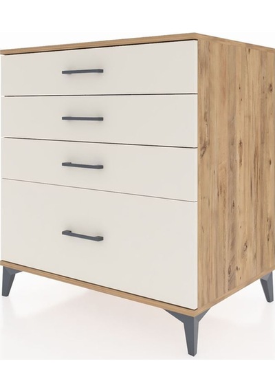Kronos Şifonyer 4 Çekmeceli 88x59x96 Çam-aytaşı Atlas Çam