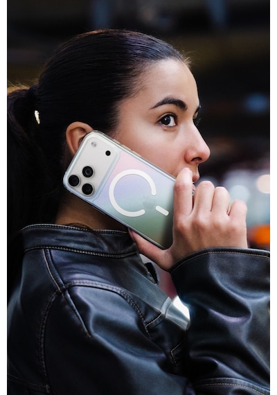 Apple Uyumlu iPhone 17 Pro Max Kapak Holografik Renk Değiştiren Koruyucu Kılıf Magclick Polikarbonat Malzeme Pembe Apple Uyumlu iPhone 17 Pro Max Kapak Holografik Renk Değiştiren Koruyucu Kılıf Magclick Polikarbonat Malzeme Pembe