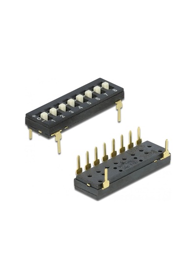 Tristate 8li Dip Switch 8 Pin Siyah Anahtar Açık Kapalı Seçim Adres Ayar + Off - Pull