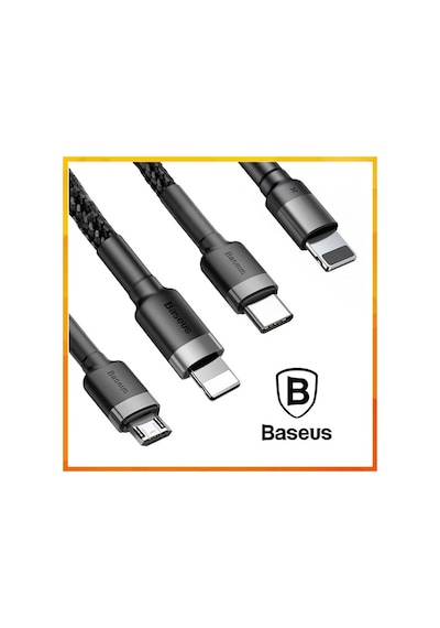 Baseus Cafule Lightning Micro Usb Type-C Telefon Şarj Kablosu