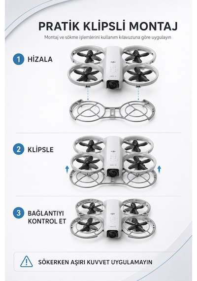 Neo 2 Pervane Koruyucu 1 Çift Klipsli Drone Pervane Koruma Aparatı