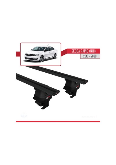 Skoda Rapid Nh1 2013-2020 Arası İle Uyumlu Ace-4 Ara Atkı Tavan Barı Siyah