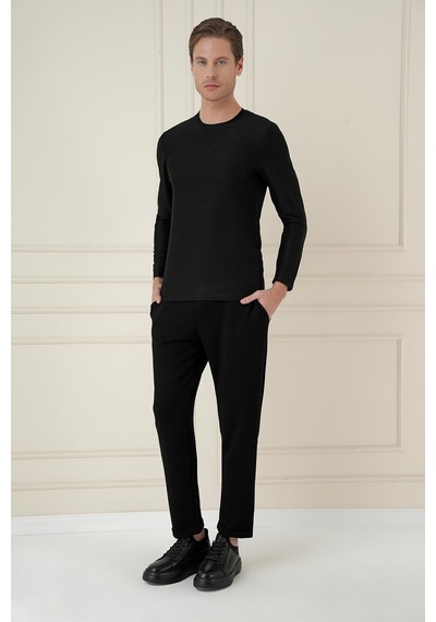 Efor Ts 891 Slim Fit Siyah Spor T-shirt Siyah