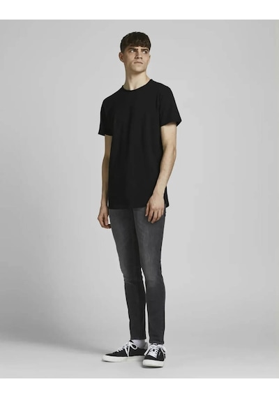 Jack & Jones Erkek T-shirt Siyah 12182498 Jjebasher Tee O-neck Ss Noos 24yw21000001 W2100188 Siyah