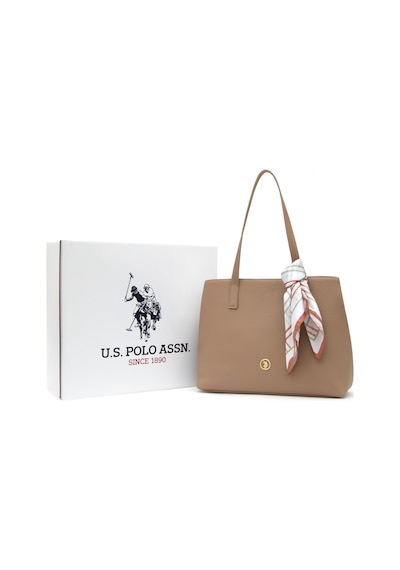 U.S. Polo Assn. Kadın Kutulu Fularlı Hediyelik Vizon Kol Çantası 50295938-VR052