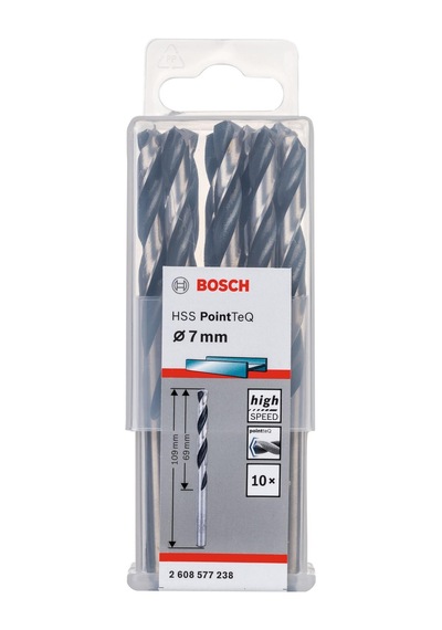 Bosch HSS-PointTeQ 7.0 mm 10'lu Paket Matkap Ucu - 2608577238