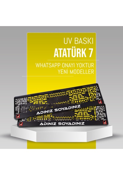 Atatürk 7 Plakalık, 2 Adet Premium Uv Baskı, Plakalıkhane