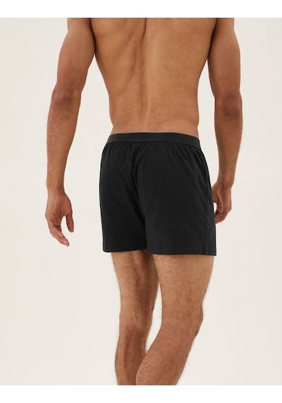 Marks & Spencer Saf Pamuklu 5'li Nefes Alabilir:trade Mark: Boxer Seti Siyah Marks & Spencer Saf Pamuklu 5'li Nefes Alabilir:trade Mark: Boxer Seti Siyah