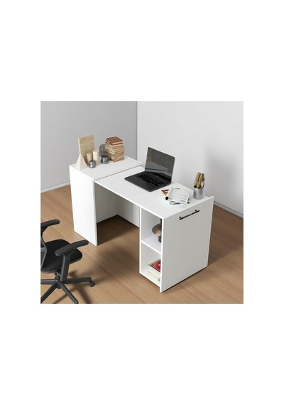 Minimalist Tasarım Beyaz Katlanabilir Çalışma Masası Raflı & Ergonomik Beyaz - 700929845 Beyaz Minimalist Tasarım Beyaz Katlanabilir Çalışma Masası Raflı & Ergonomik Beyaz - 700929845 Beyaz