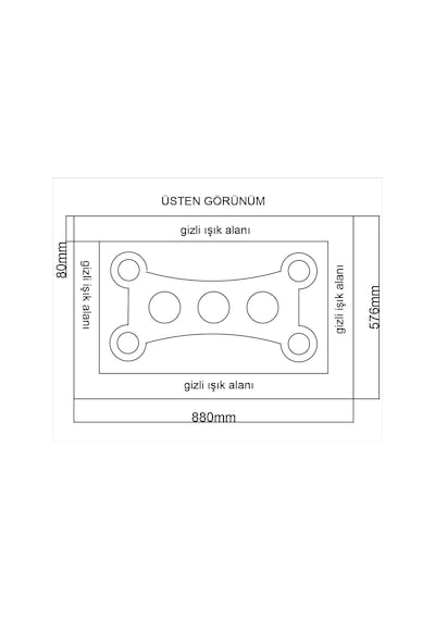 Motifpiyer Spotlu Gizli Işıklı Tavan Göbeği Sgt-23-7