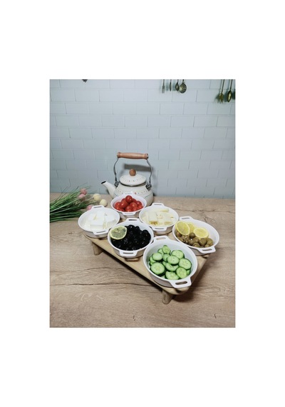Lüx Porselen 3'lü Meze Tabağı 15x12.1x3.5 Cm Beyaz - 594328136 Beyaz