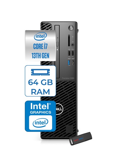 Dell Tower Precision SFF 3460 210BCTUP25 i7-13700 64 GB 4 TB SSD W11P Masaüstü Bilgisayar + USB Bellek