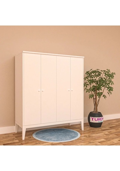 Baby 4 Kapılı Gardırop Mdf Sis Gri Baby 4 Kapılı Gardırop Mdf Sis Gri