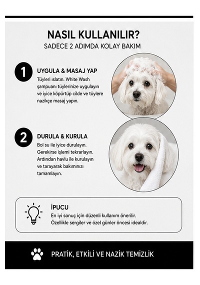 Animology White Wash Beyaz Tüylü Köpekler İçin Beyazlık Verici Köpek Şampuanı 250 Ml