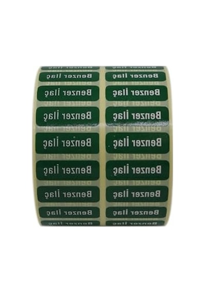 30mm X 10mm 5000 Adet Kuşe Rulo Etiket, Pratik Kullanım 124-Pembe