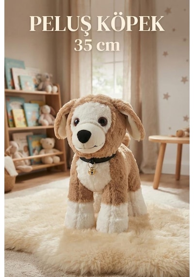Cesur Köpek 35cm Sevimli Konforlu: Peluş Uyku Yastığı Ve Sarılma Arkadaşı Dekoratif Oyuncak Kahverengi