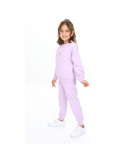 Toontoy Kids Toontoy Kız Çocuk 2'li Takım Baskılı Bisiklet Yaka Kolu Büzgülü Sweatshirt & Beli Paçası Lastikli Cepli Jogger Eşofman Altı - 2 İplik Lila Toontoy Kids Toontoy Kız Çocuk 2'li Takım Baskılı Bisiklet Yaka Kolu Büzgülü Sweatshirt & Beli Paçası Lastikli Cepli Jogger Eşofman Altı - 2 İplik Lila