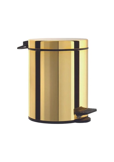 Emirler Pedallı Çöp Kovası 5 Litre, Altın Gold Altın Tek Ebat 20 X 8 Çok Renkli