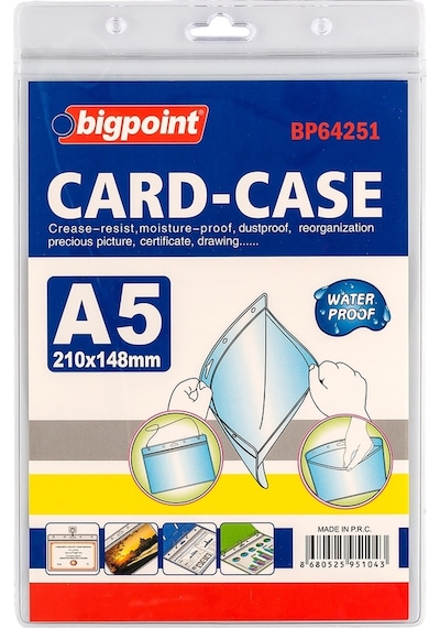 Bigpoint Kilitli Kart Poşeti Dikey A5 148x210mm X 10 Adet