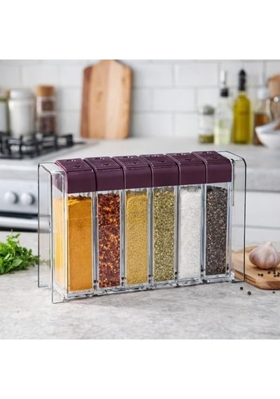 Baharatlık Seti Delikli Kapaklı Baharat Saklama Takımı Baharat Saklama Kapları Baharat Kutusu 6 Lı Set Diğer