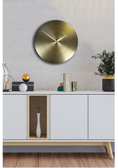Koçtaş 35 Cm Sivama Metal Altin Duvar Saati