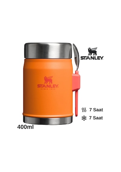 Stanley Classic Legendary Kaşıklı Yemek Termosu 0.4l Termos Kamp Matara Turuncu