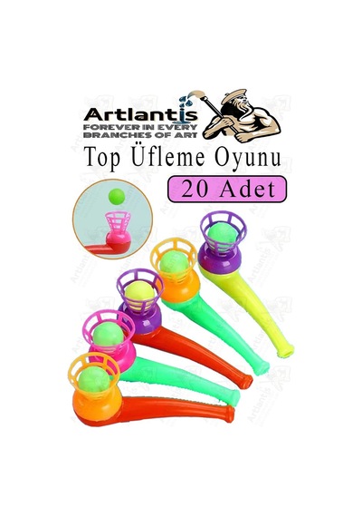 Top Üfleme Oyunu 20 Adet Saksafon Üfleme Nefes Oyuncağı Üfleme Düdüğü Oyuncak Karne Sınıf Çocuk Hediye