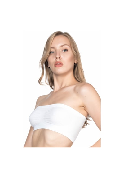 Moon Wear Beyaz Mı Emay 4002 Soft Straplez Büstiyer Beyaz