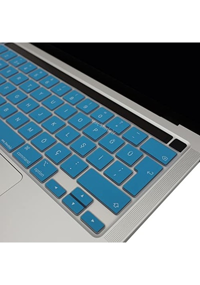 Macbook Pro Türkçe Q Klavye Koruyucu Eu Uk Iso Enter A2338 M1 M2 A2251 A2289 A2141 Uyumlu İnce Siyah Silikon Keyboard