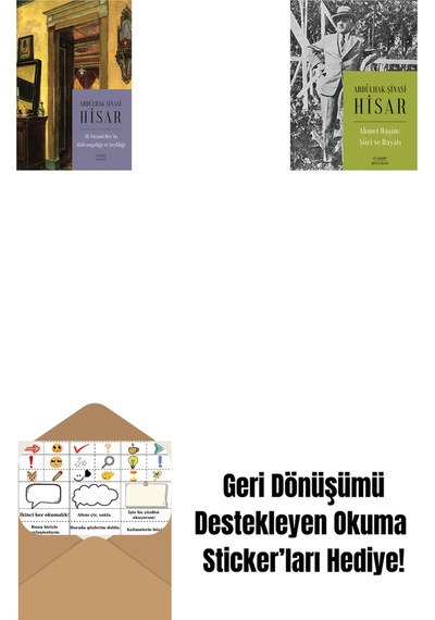 Ali Nizami Bey İn Alafrangalığı Ve Şeyhliği Kitap Boy + Ahmet Haşim: Şiiri Ve Hayatı + Okuma Sticker'ları
