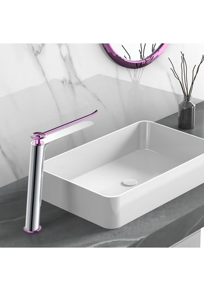 Fa-5021p Krom & Mor Yüksek Lavabo Bataryası Renkli