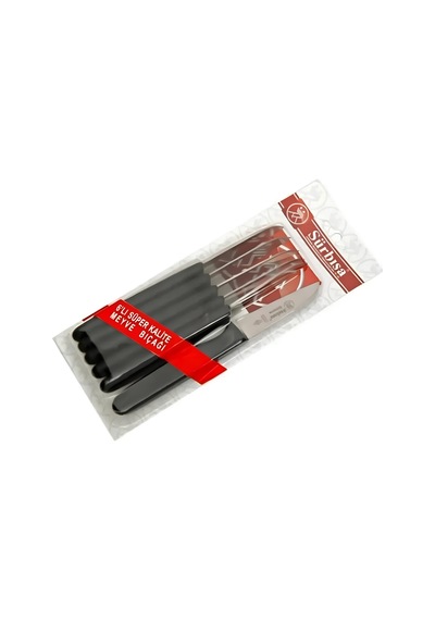 Sürbisa 61007 Sürmene Meyve Bıçağı 7.5 CM 6'lı Siyah