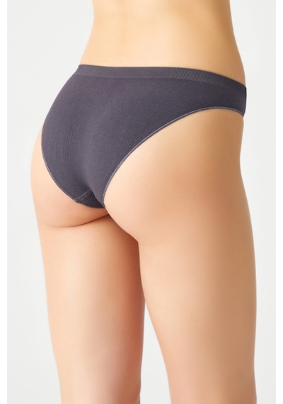 Los Ojos Antrasit Fitilli Seamless Klasik Külot Ribbed Classic Antrasit