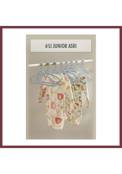 Storeşahin 6 Lı Bebek Askısı & Bebek Gardırop Askısı Gri Set Shn0720