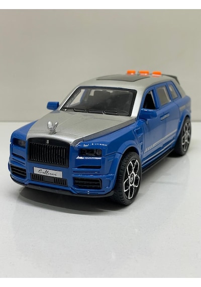Scowetto Sürtmeli Sesli Işıklı Müzikli Lüks Makam Arabası 18 Cm Açılabilir Kapılar. Rolls Royce - Mavi