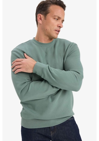 Defacto %100 Pamuk Regular Fit Bisiklet Yaka Sweatshirt E8339ax25aukh458 Haki