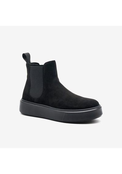 Nero Black Bot Kadın 41c2 Frau Waxy Chelsea Boot siyah