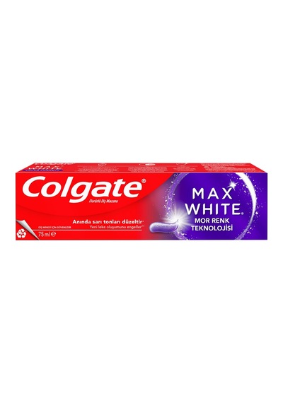 Colgate Max White Purple Diş Macunu 75 Ml - Anında Beyazlatma 3'li Ekonomik Paket - 3 Adet Tarı