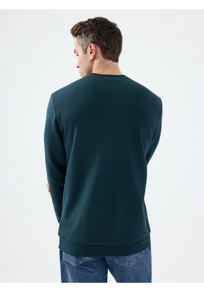 Regular Fit Erkek Sweatshirt Dark Petrol