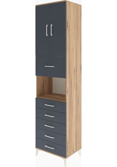 Hyperion Dolap 3 Raflı 6 Çekmeceli 2 Kapaklı 60x44x243 Çam-an... Çam Hyperion Dolap 3 Raflı 6 Çekmeceli 2 Kapaklı 60x44x243 Çam-an... Çam