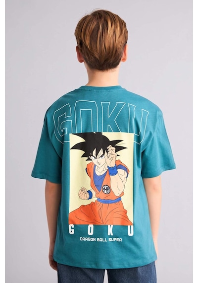 Defacto Dragon Ball Oversıze Bisiklet Yaka Kısa Kollu Tişört Erkek Çocuk H3516a826smgn368 Yeşil-gn368