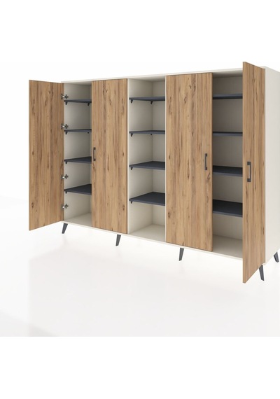 Hyperion Dolap 12 Raflı 4 Kapaklı 220x44x163 Aytaşı-çam/antrasit Aytaşı-çam/antrasit Hyperion Dolap 12 Raflı 4 Kapaklı 220x44x163 Aytaşı-çam/antrasit Aytaşı-çam/antrasit