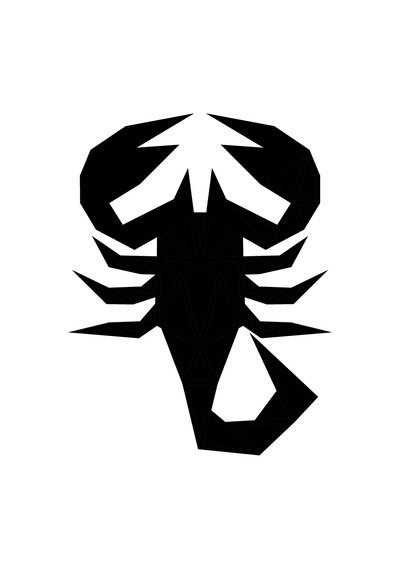Geometrik Akrep Sticker 30 X 39 Cm