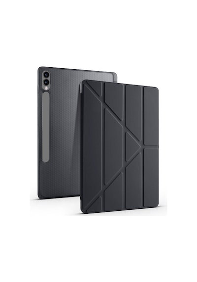 Samsung Uyumlu Galaxy Tab S10 Fe+ Plus Kılıf Kalem Bölmeli Trifolding Case X620 X626 Kapaklı