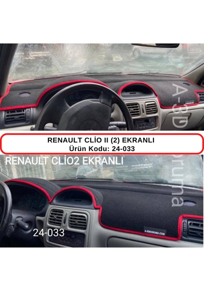 RENAULT CLİO II (2) EKRANLI TORPİDO  KORUMASI / HALISI / ÖRTÜSÜ
