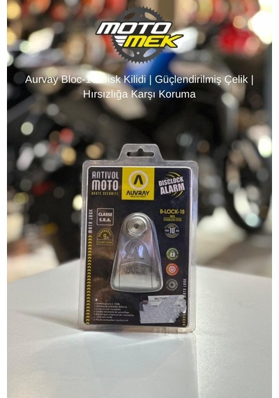 Motomek Aurvay Bloc-10 Disk Kilidi Çelik Gövde Hırsızlığa Karşı Güçlü Koruma