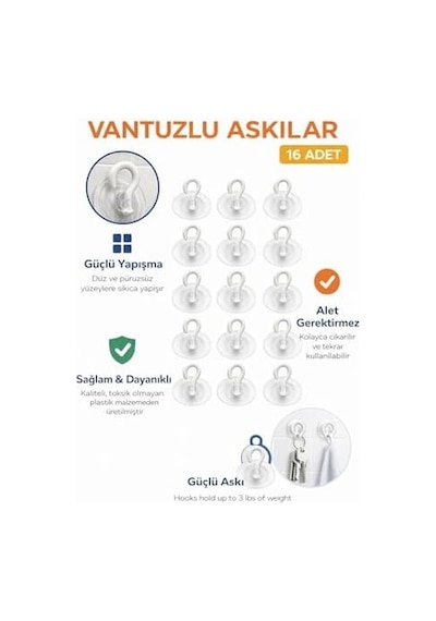 Şeffaf Cam Vantuzlu Askı Seti 16 Lı, 4 Cm X 4 Cm Kompakt Tasarım, 4 Cm Çap Güçlü Vakumlu Yapışma, Delme Ve Vidalama Gerektirmez, İz Bırakmadan Sökülebilir, Banyo Mutfak Duş Camı Fayans İçin Uygun 100 Şeffaf Cam Vantuzlu Askı Seti 16 Lı, 4 Cm X 4 Cm Kompakt Tasarım, 4 Cm Çap Güçlü Vakumlu Yapışma, Delme Ve Vidalama Gerektirmez, İz Bırakmadan Sökülebilir, Banyo Mutfak Duş Camı Fayans İçin Uygun 100