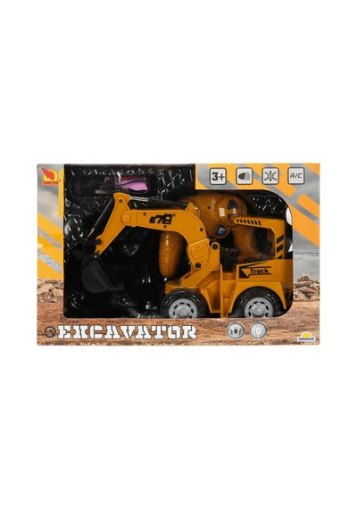 4490 Sun-rst-snc-r/c İş Makinesi Ekskavatör F/f Işıklı 3.7v.usb