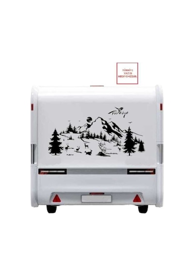 Geyikli Dağ Karavan Sticker Kamp Doğa